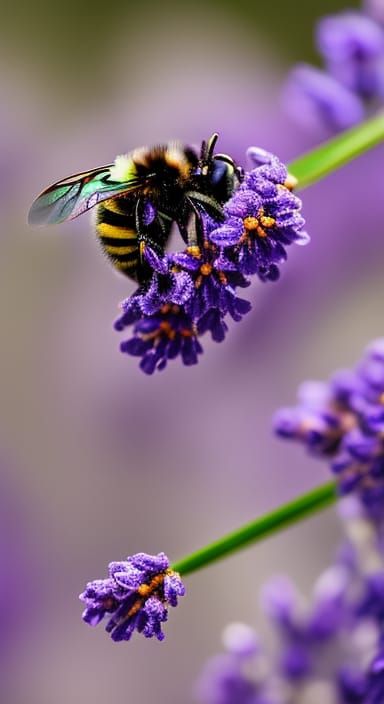 Lavender + Bumble Bee  by @WolfWalker