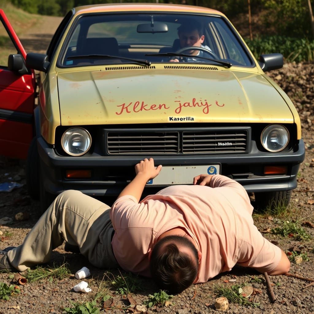 Repairing a car. A song from Estonian band Kukerpillid.  by @Katimati