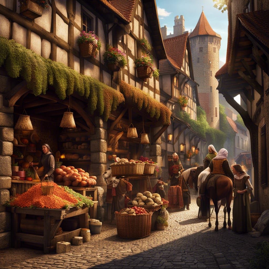 Medieval Street Market  by @Red Kittie Kat