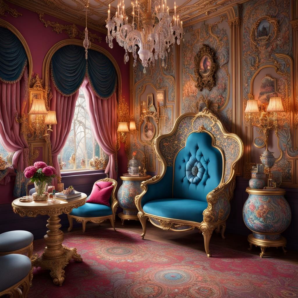 Maximalist inside Cinderella's carriage