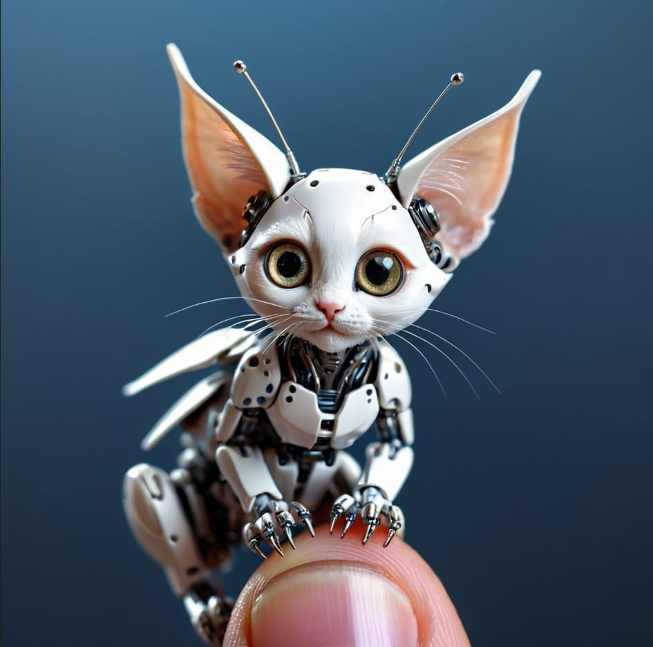 A cyborg kitten
