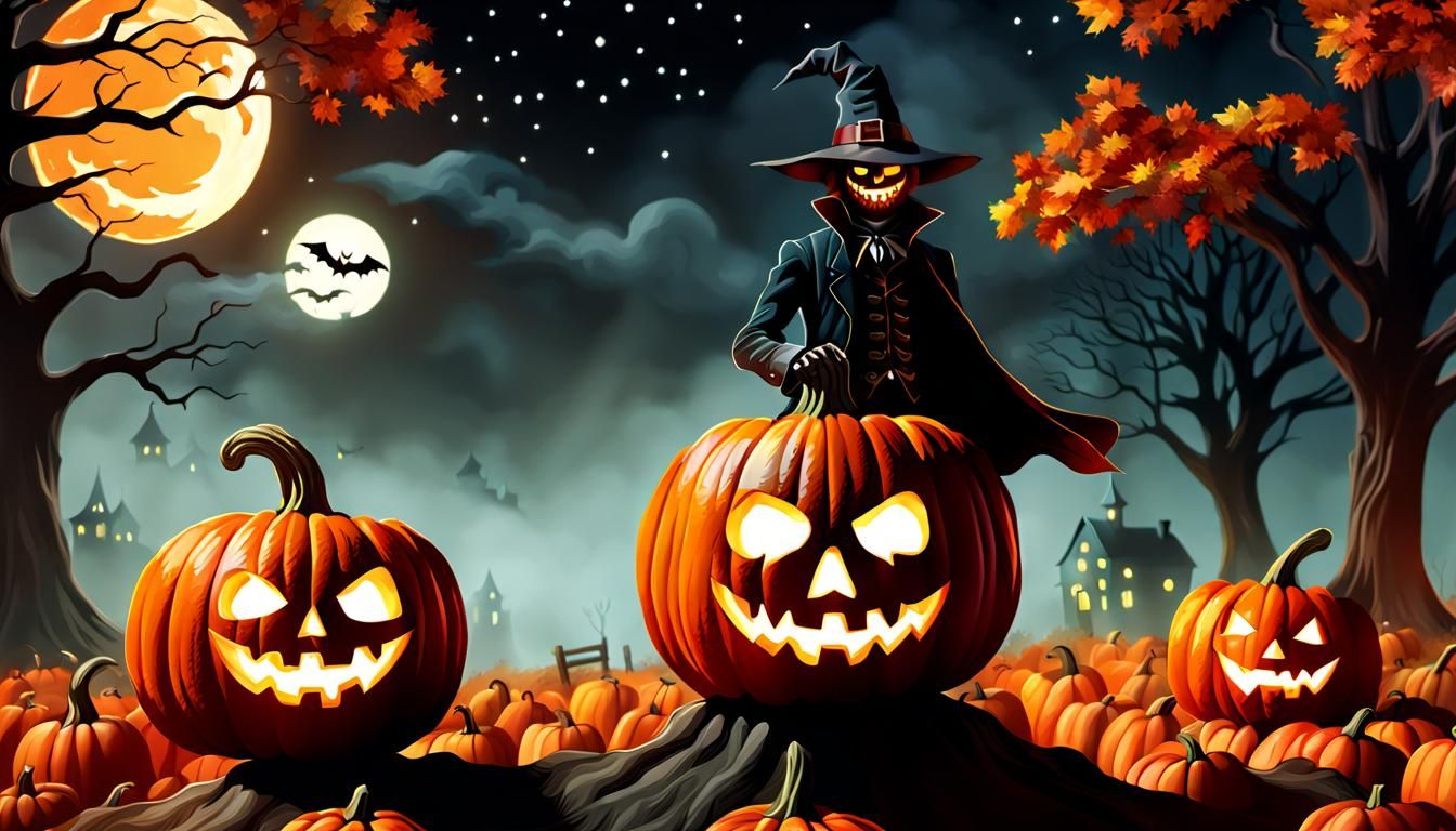 Sleepy Hollow Halloween Party - AI Generated Artwork - NightCafe Creator