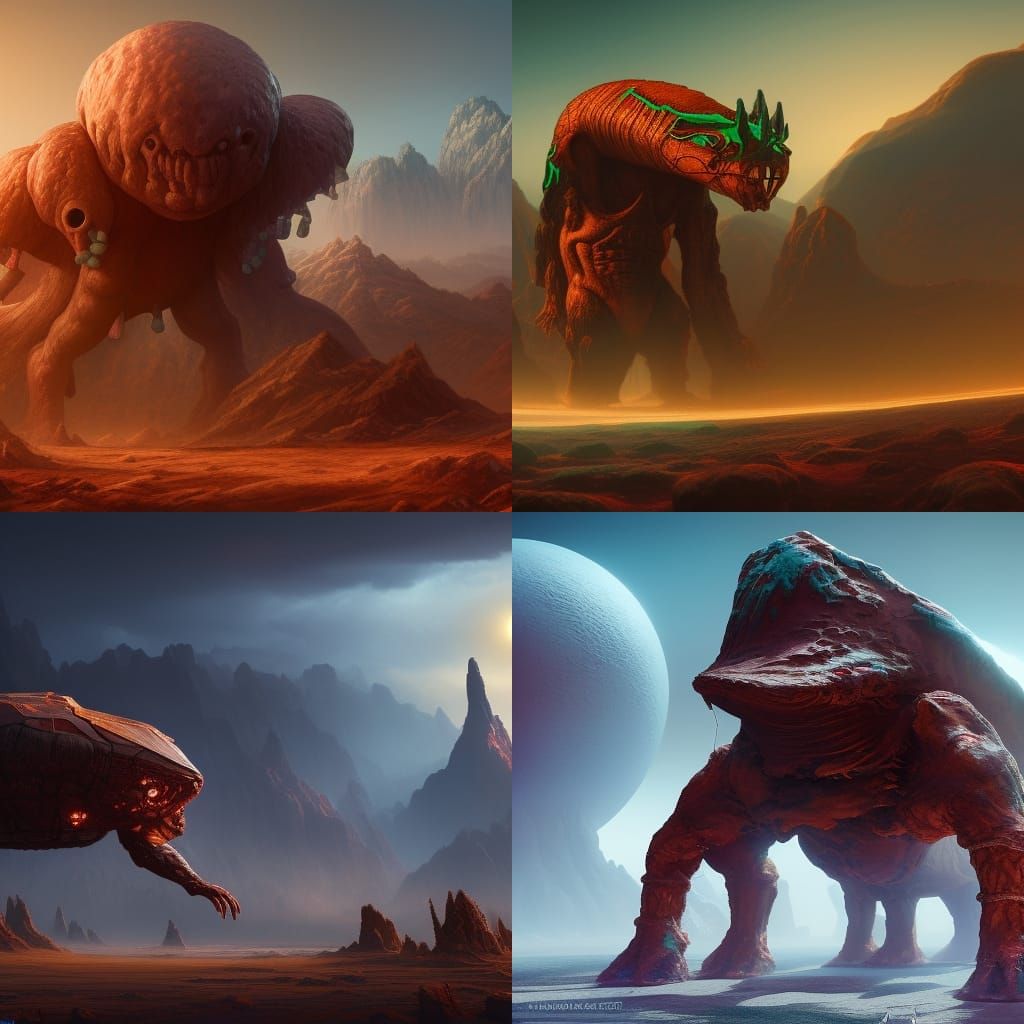 Giant size baby creature from mars