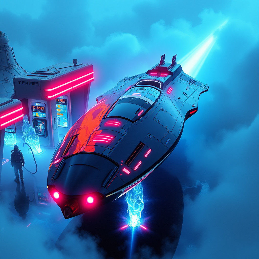 Alien Inflight Gas Station 