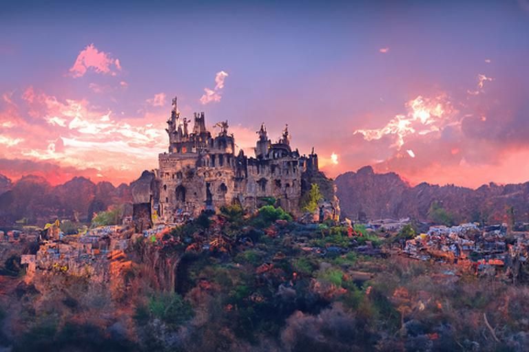 Castles; beautifully lit; Ferdinand Knab (2); [8K 3D 8k reso...