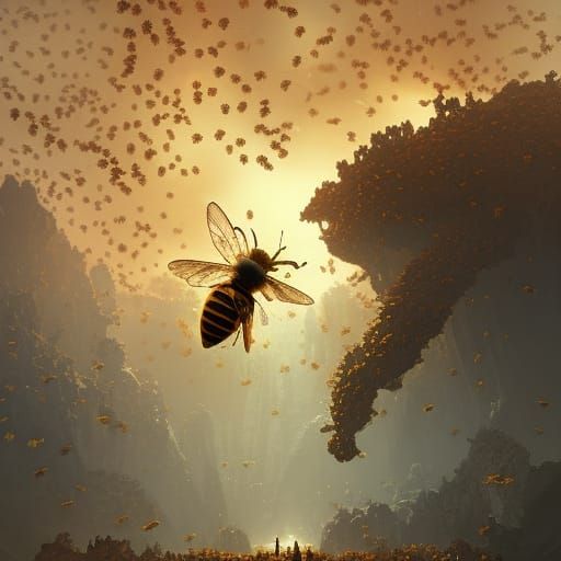 Bees  by @DivineKittyCat