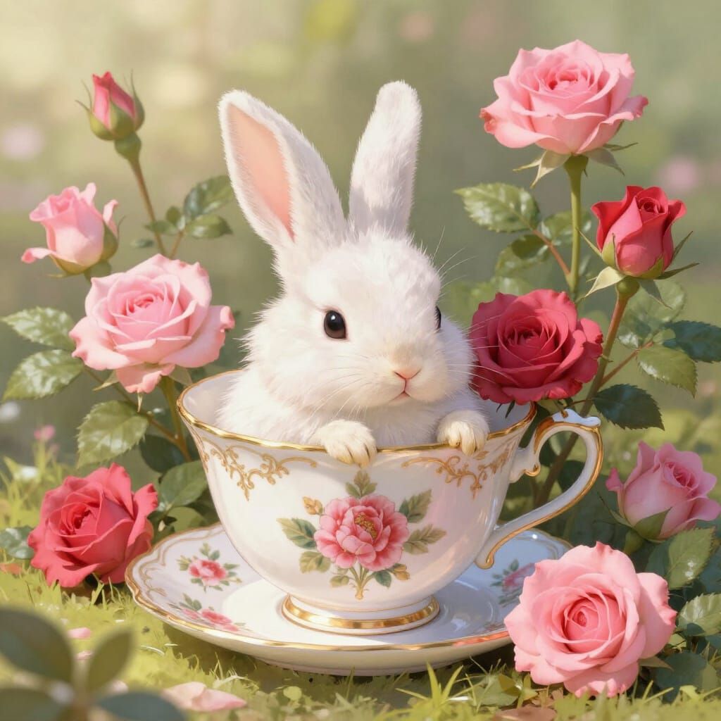 -Rosy The Teacup Bunny- 