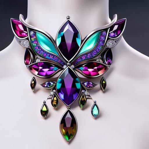 Colorful neck piece   by @Poppie31