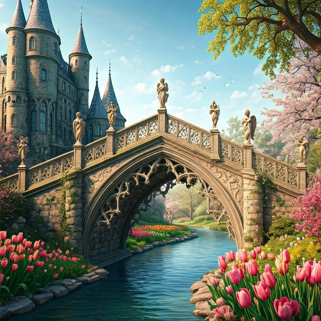 Old Angle Statue Bridge