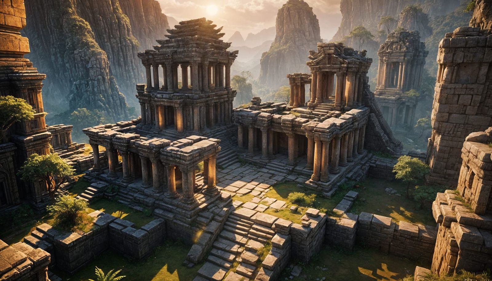 Lost temple ruins