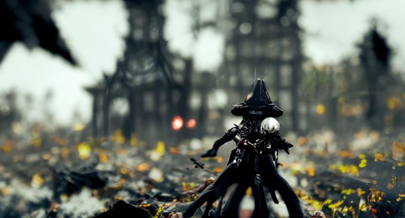 Simone from NieR:Automata as a Bloodborne boss