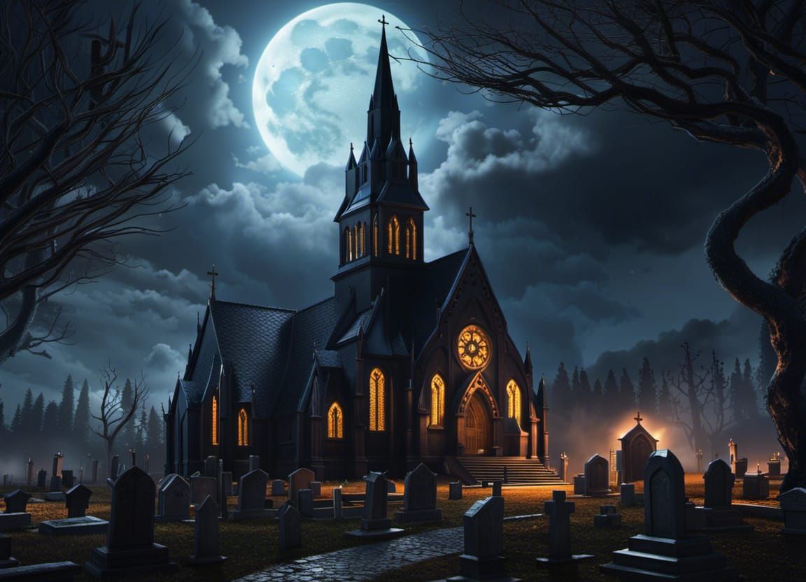 Gothic Church - AI Generated Artwork - NightCafe Creator