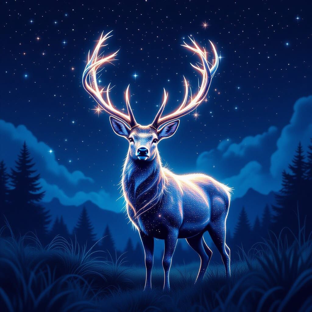 Mystical deer  by @Mangochango