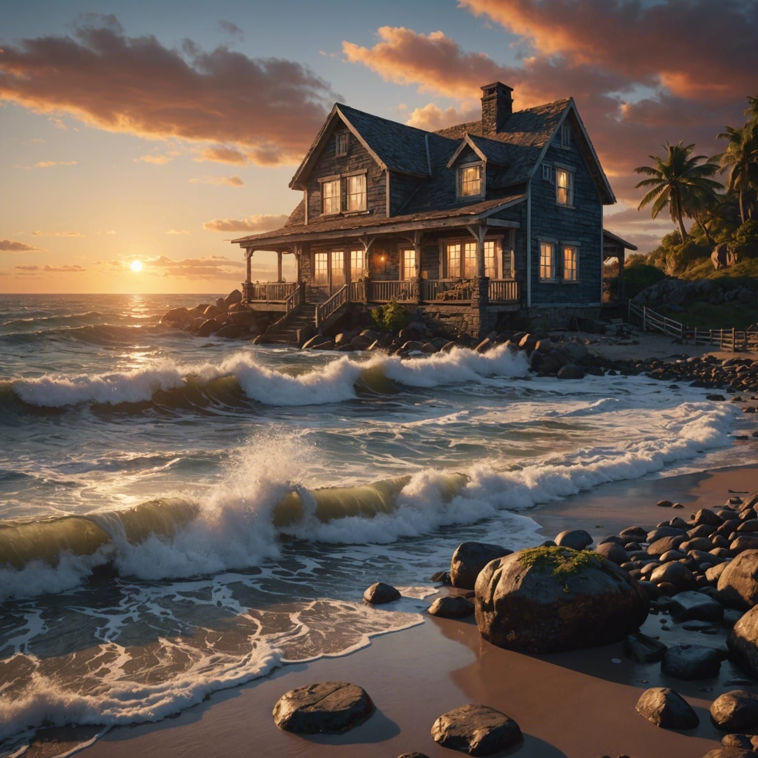 Sunrise Cottage  by @mathy_art_girl_305