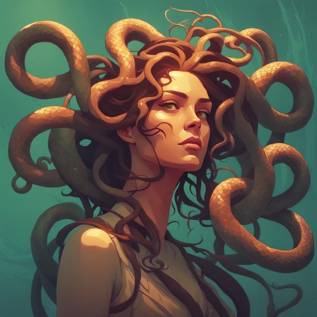 Gorgeous Medusa - AI Generated Artwork - NightCafe Creator