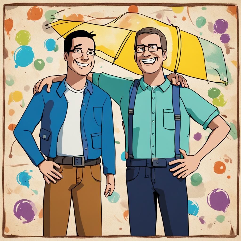 Rick & Steve: The Happiest Gay Couple in All the World (also known as Rick  & Steve) is a stop motion adult animated sitcom created by Q. All... - AI  Generated Artwork -