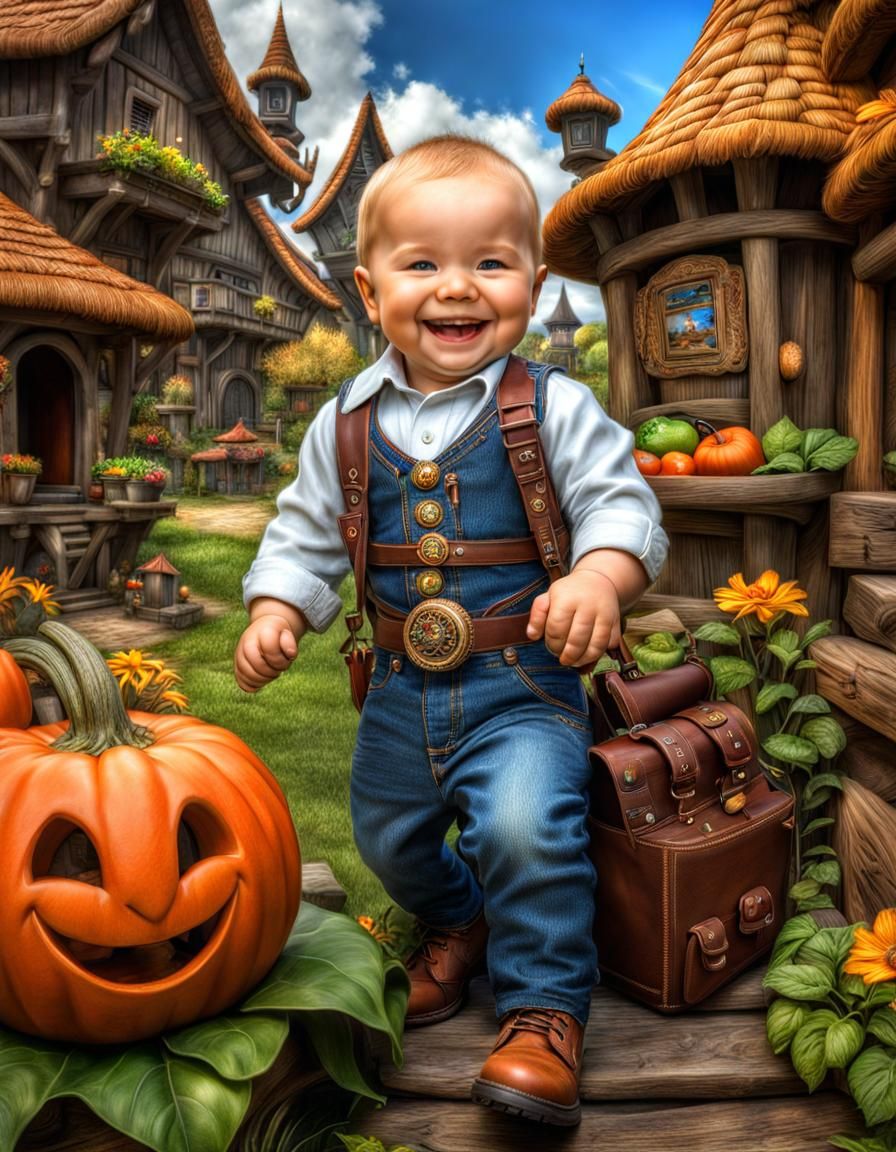 Toddler loves Halloween