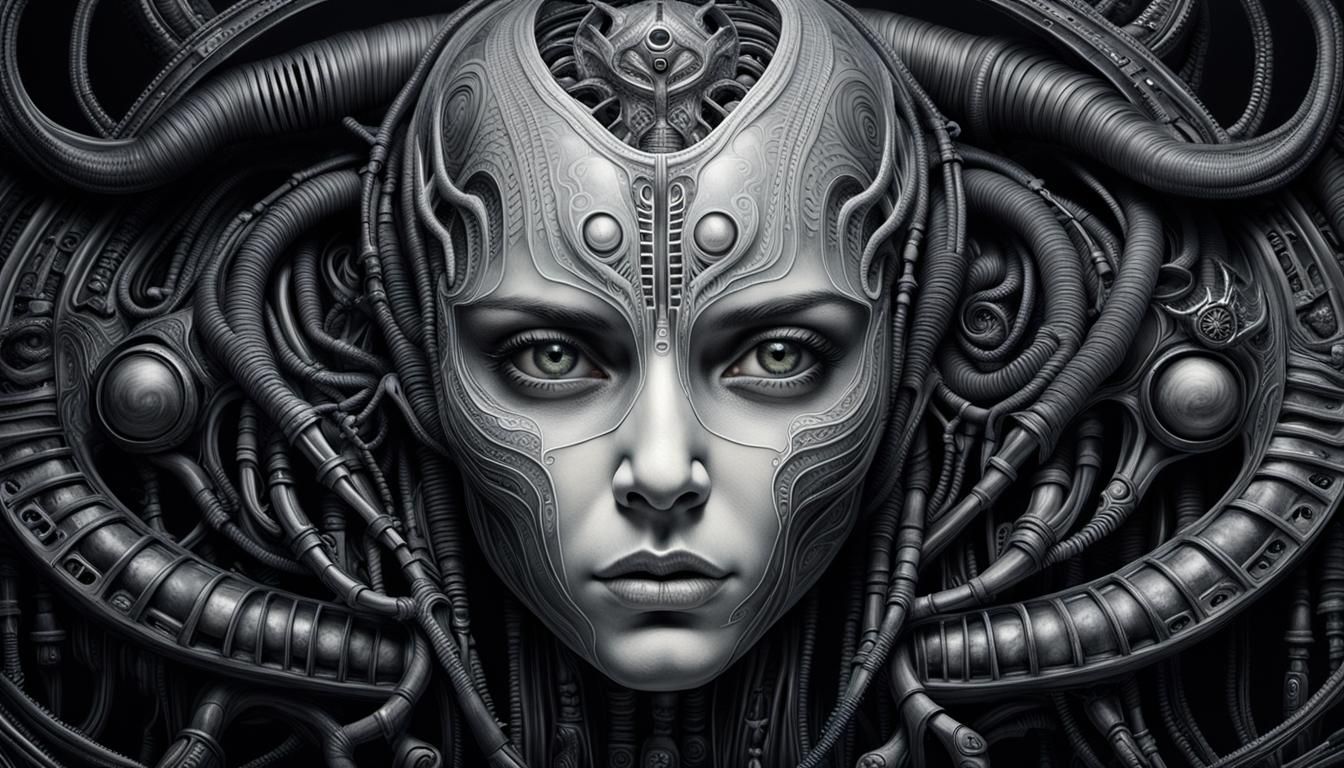 Inspired by 'Li I' painted by H.R. Giger