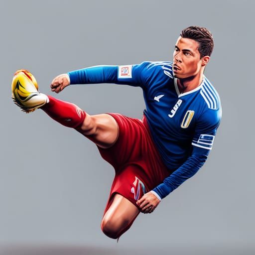 Cristiano Ronaldo scoring a goal // Fuups AI - Generate AI Images & Art.