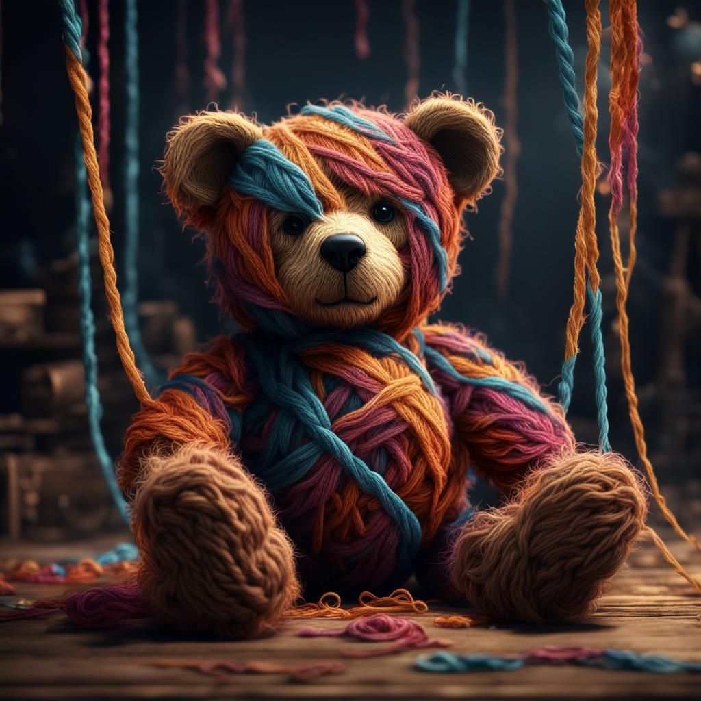 Mr. Stringy Bear  by @Elizabeth Rhoads