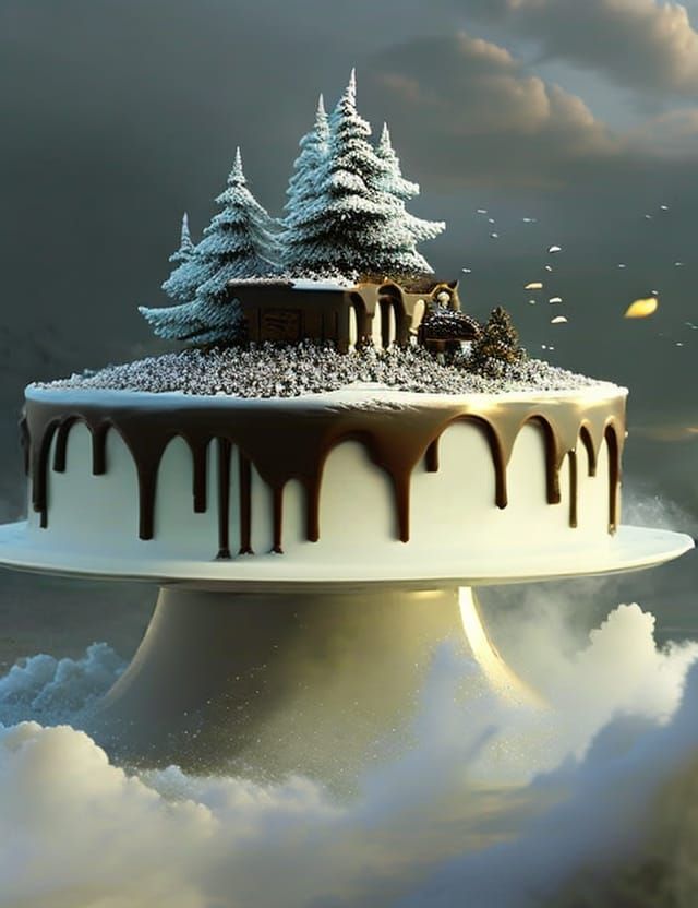 White Chocolate Forest Cake  by @Jadon