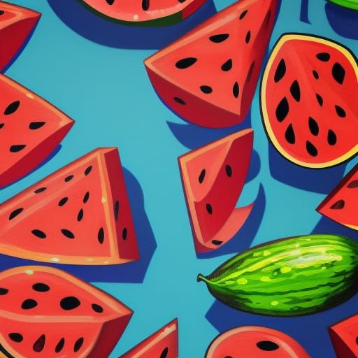 Watermelon Candy AI Generated Artwork NightCafe Creator