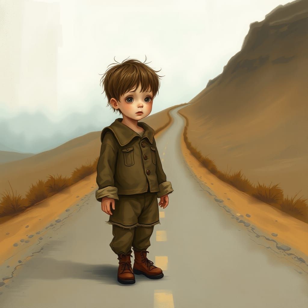 On a road