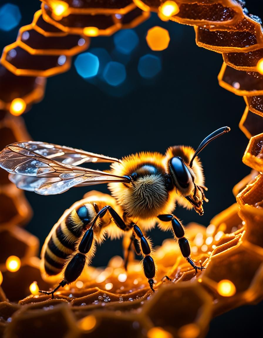 Honey Bee  by @Samit Digital Art