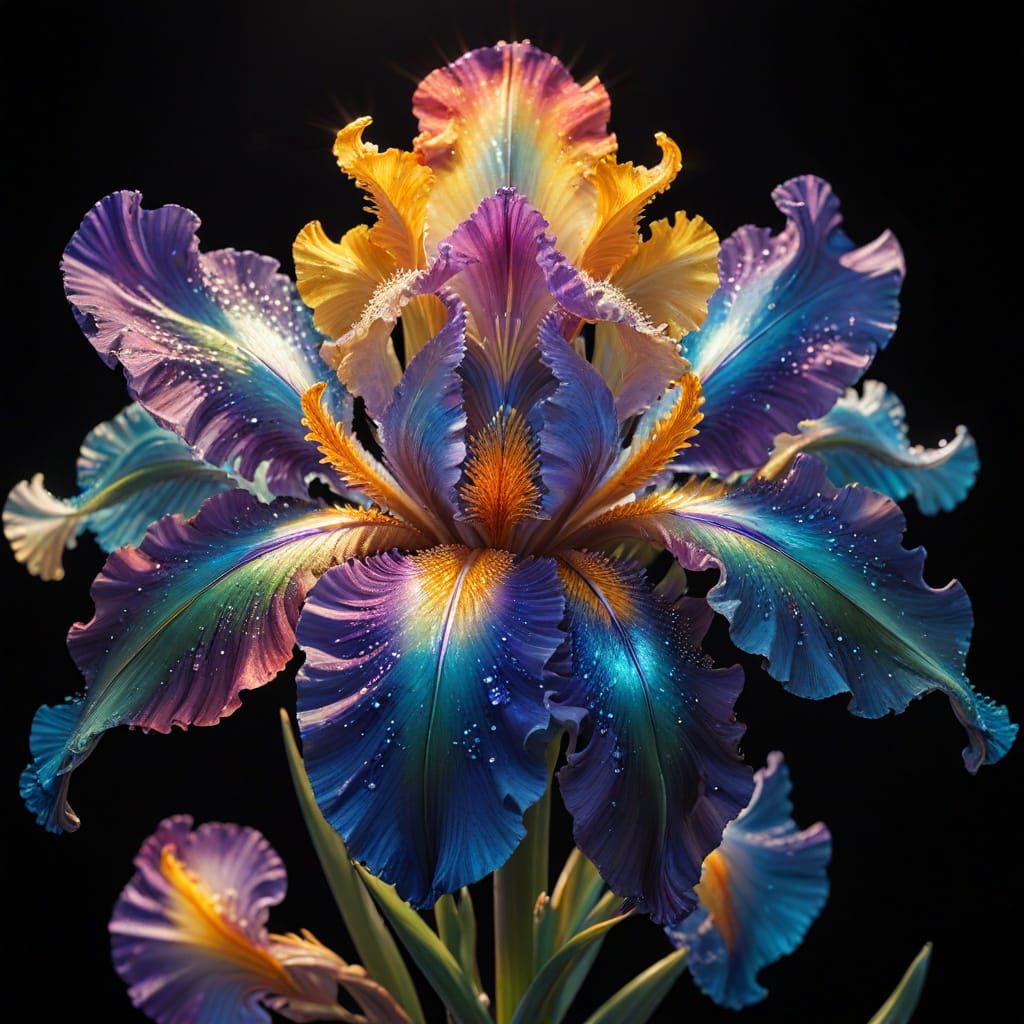 rainbow crystal Iris   by @Victoria G