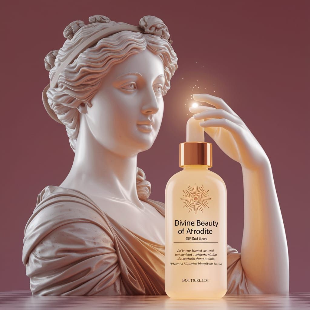 A glowing serum "Divine beauty of Afrodite"  – 100% Celestial Dew."   by @Lyguo