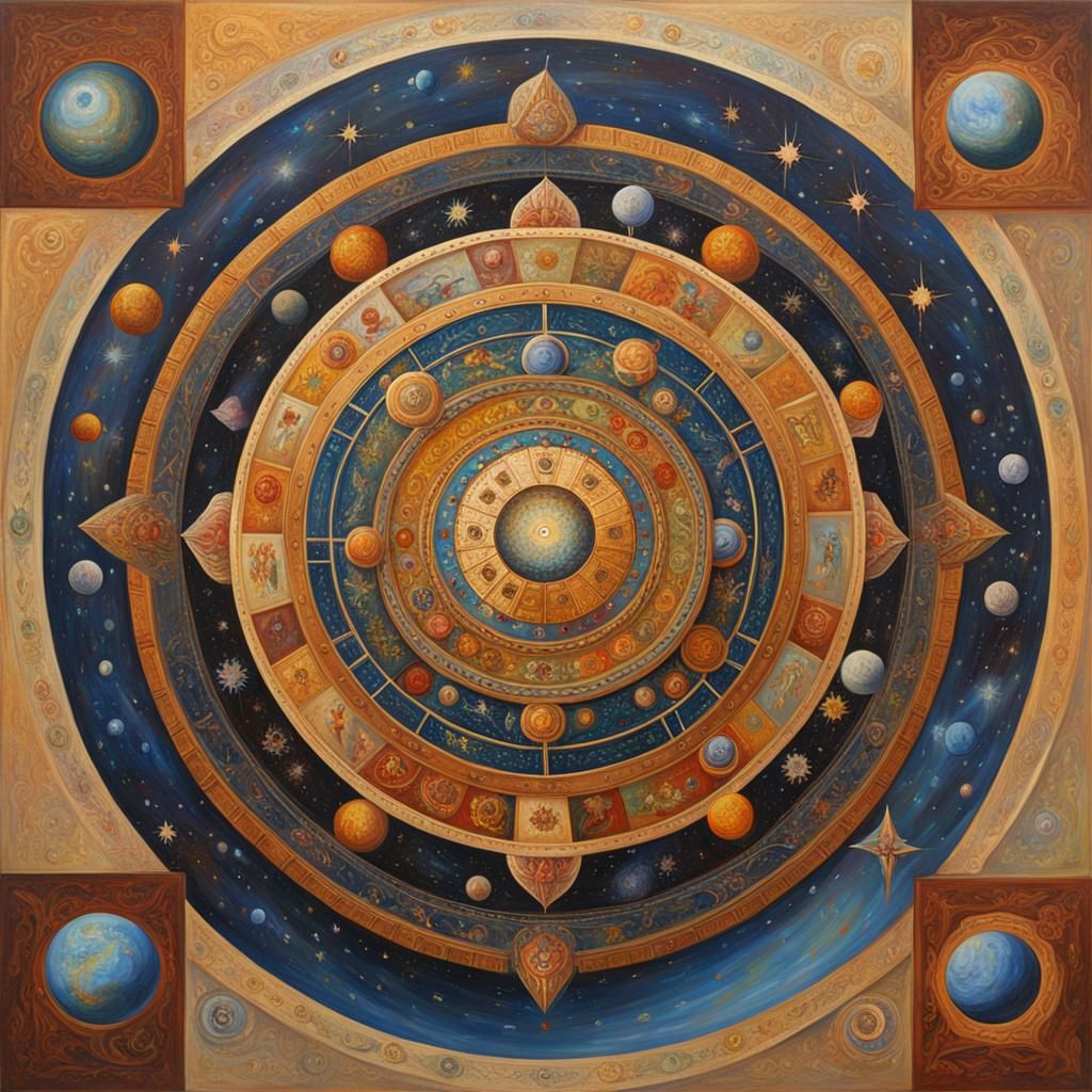 Astrological mandala - AI Generated Artwork - NightCafe Creator