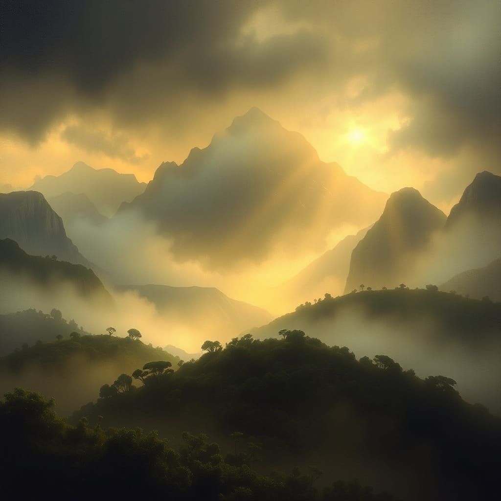 morning mist  by @Oz-stitcher