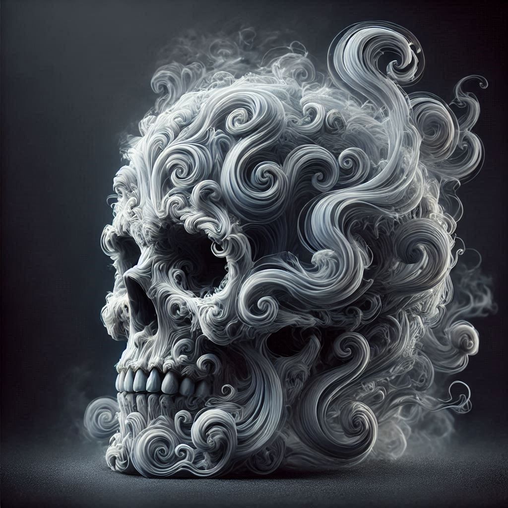 Ethereal smoke skull