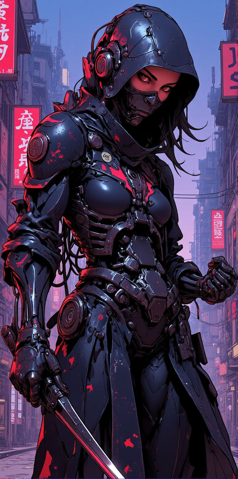 Cyberpunk 3D Anime Artwork