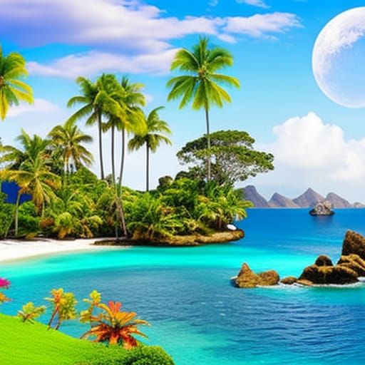 Magical tropical island 