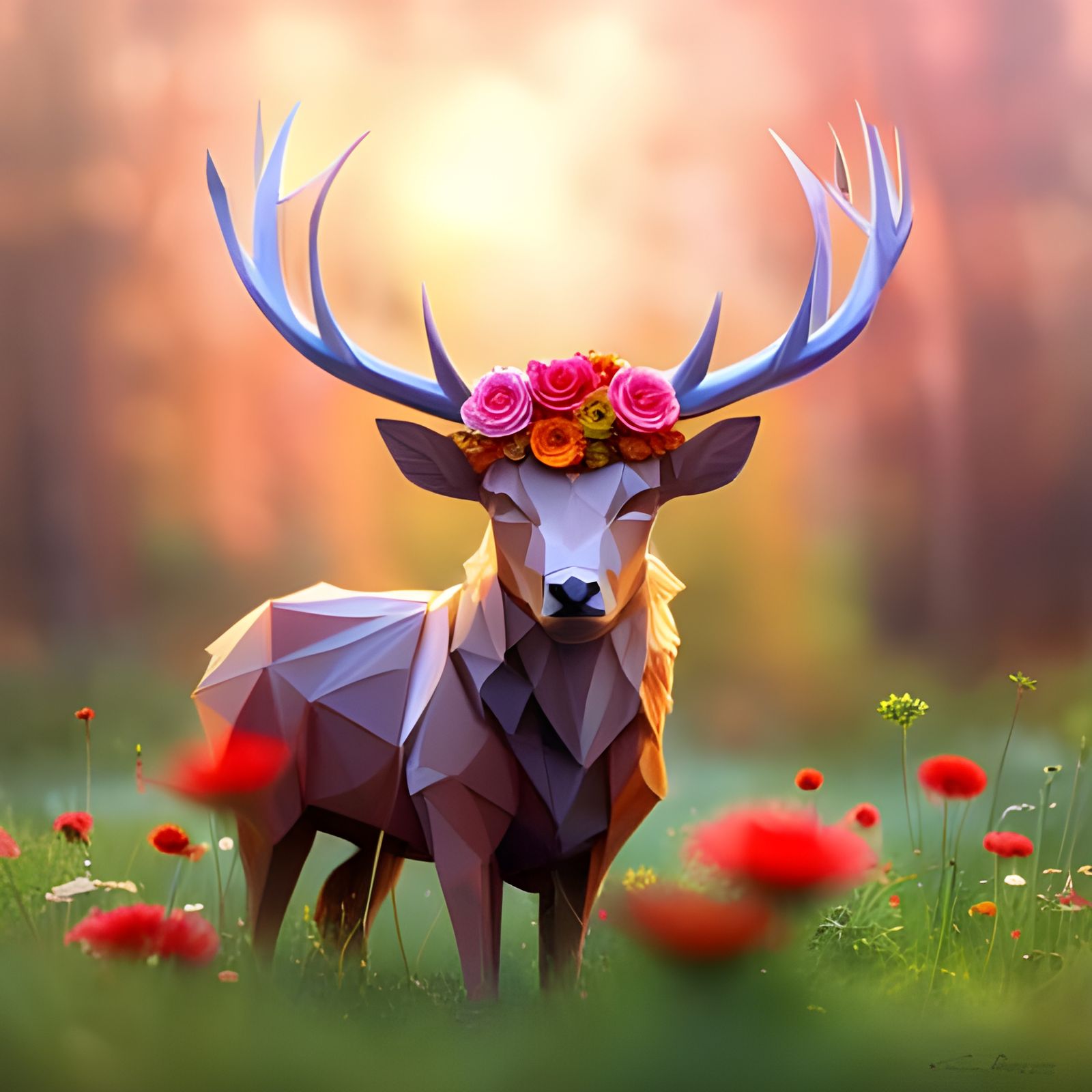 An Origami Deer spotted in the Wild  by @Lily_Hana