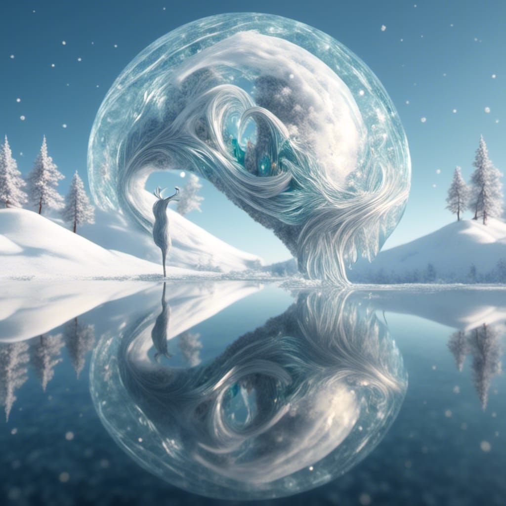 <lora:crystalclear:1.0> “And I saw my reflection in the snow-covered hills/ Till the landslide brought me down.”

