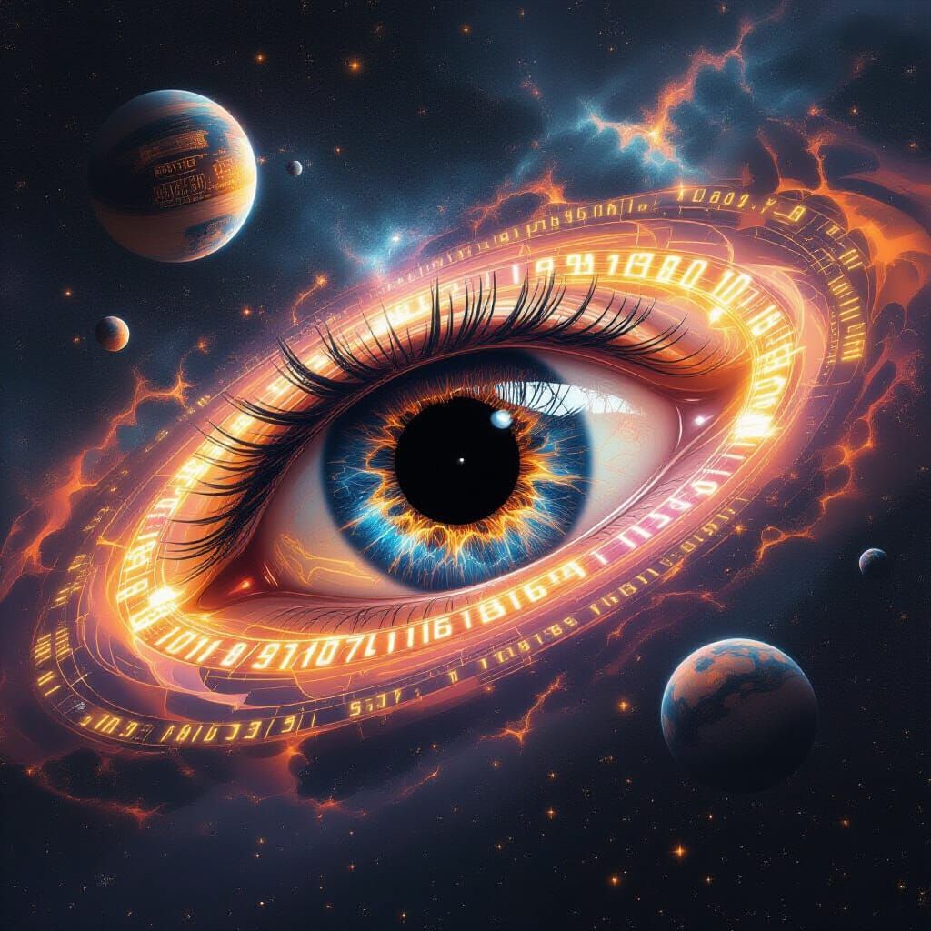 Cosmic Eye Floats in Space-Time Vortex