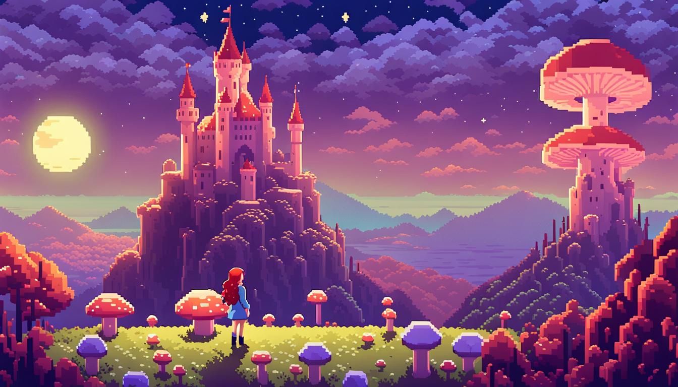 Pixel Pink Castle 2  by @Miny Boy