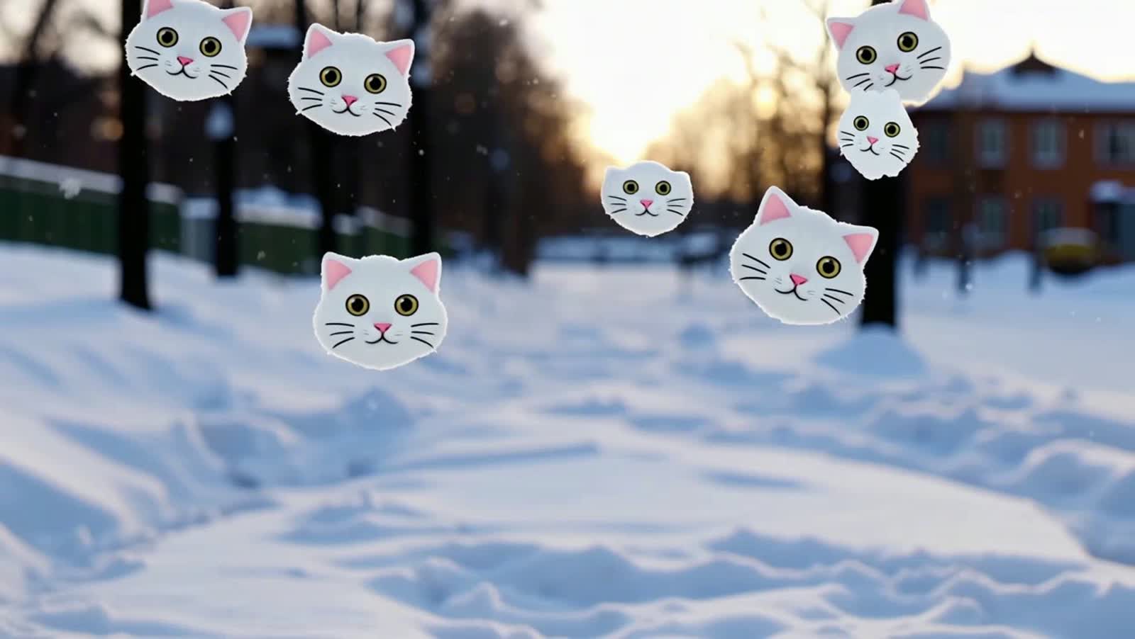 Kitty snowflakes turning into kittens - Attempt 1