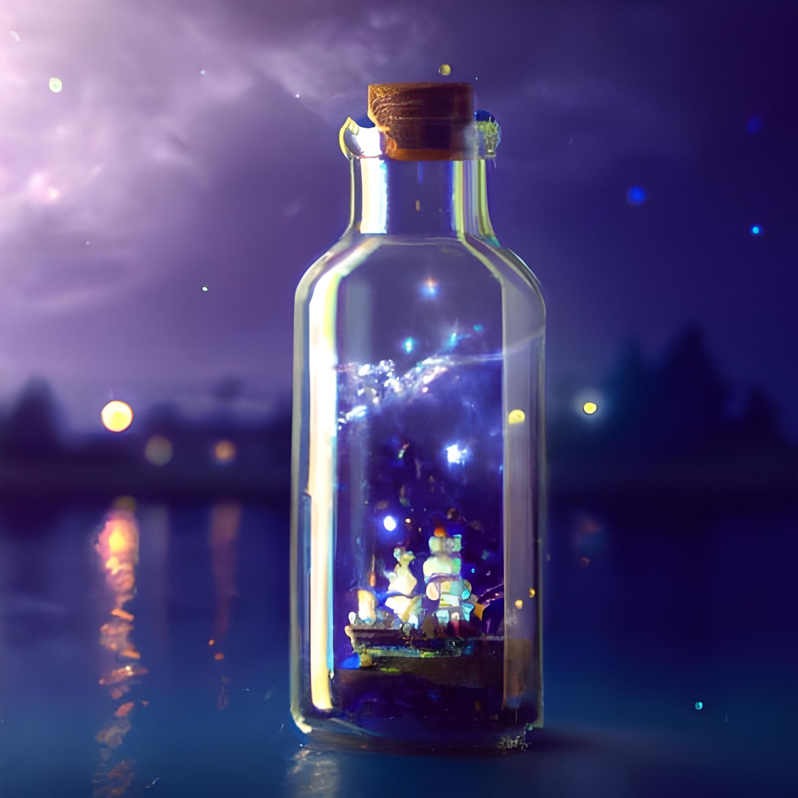 Ship in a bottle  by @Vince