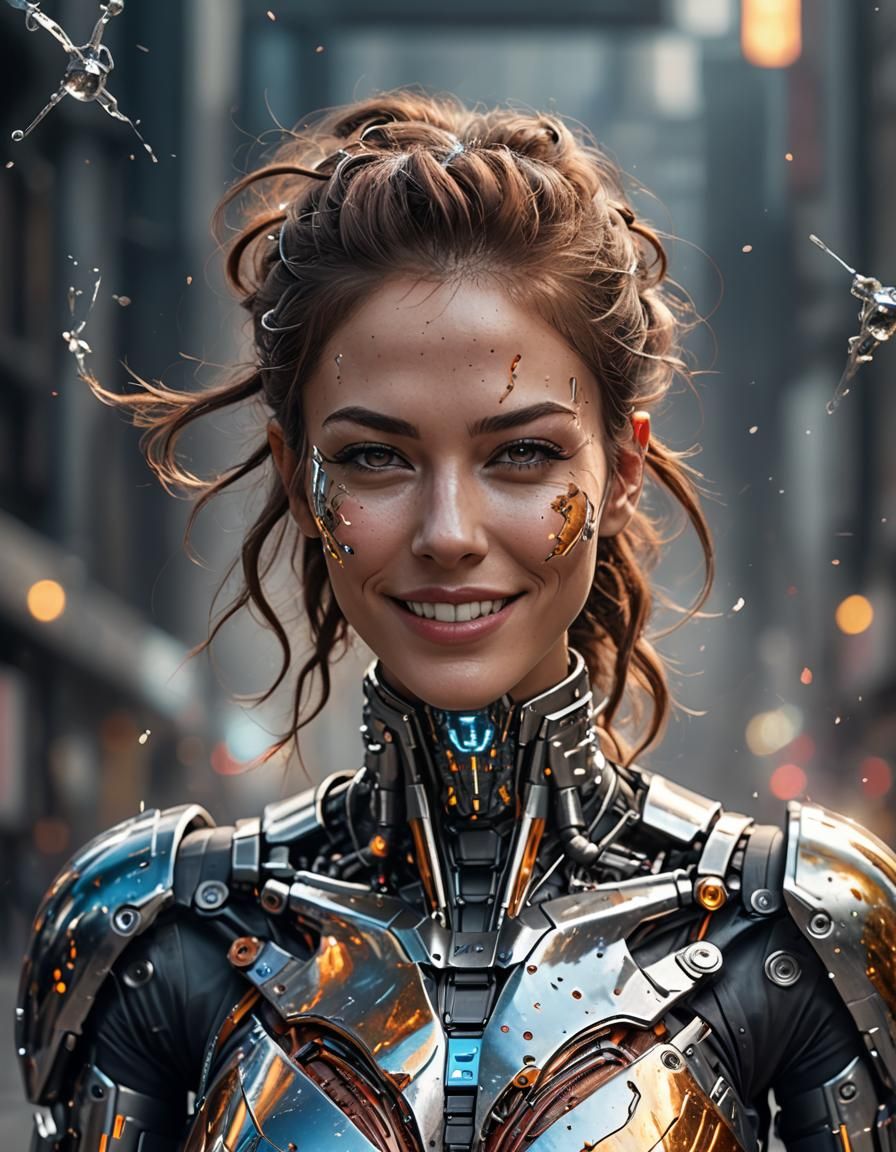 Professional photography fantastic future technology and med...