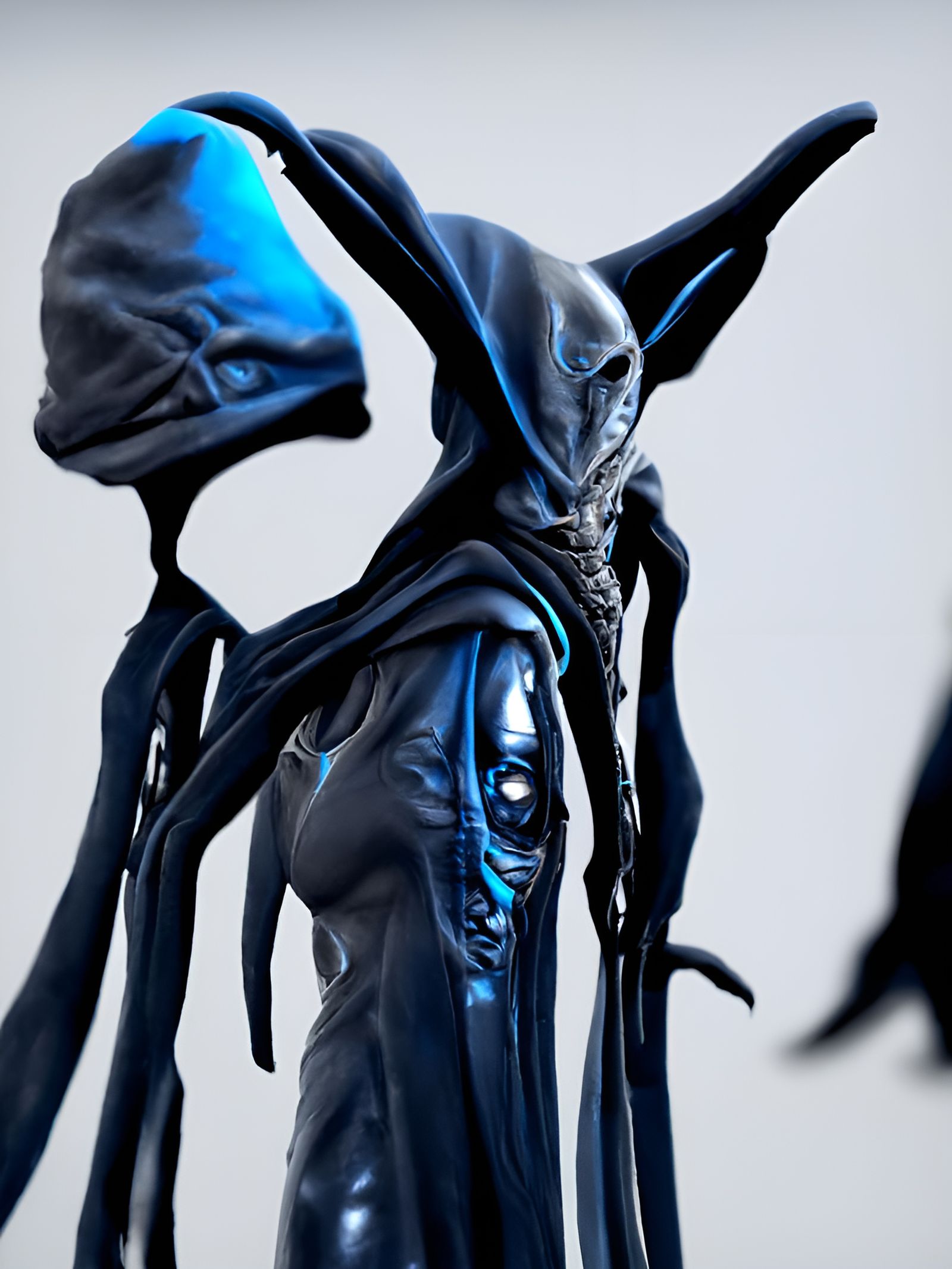 Hooded alien entity hyperdetailed trending on Artstation Unreal Engine ...