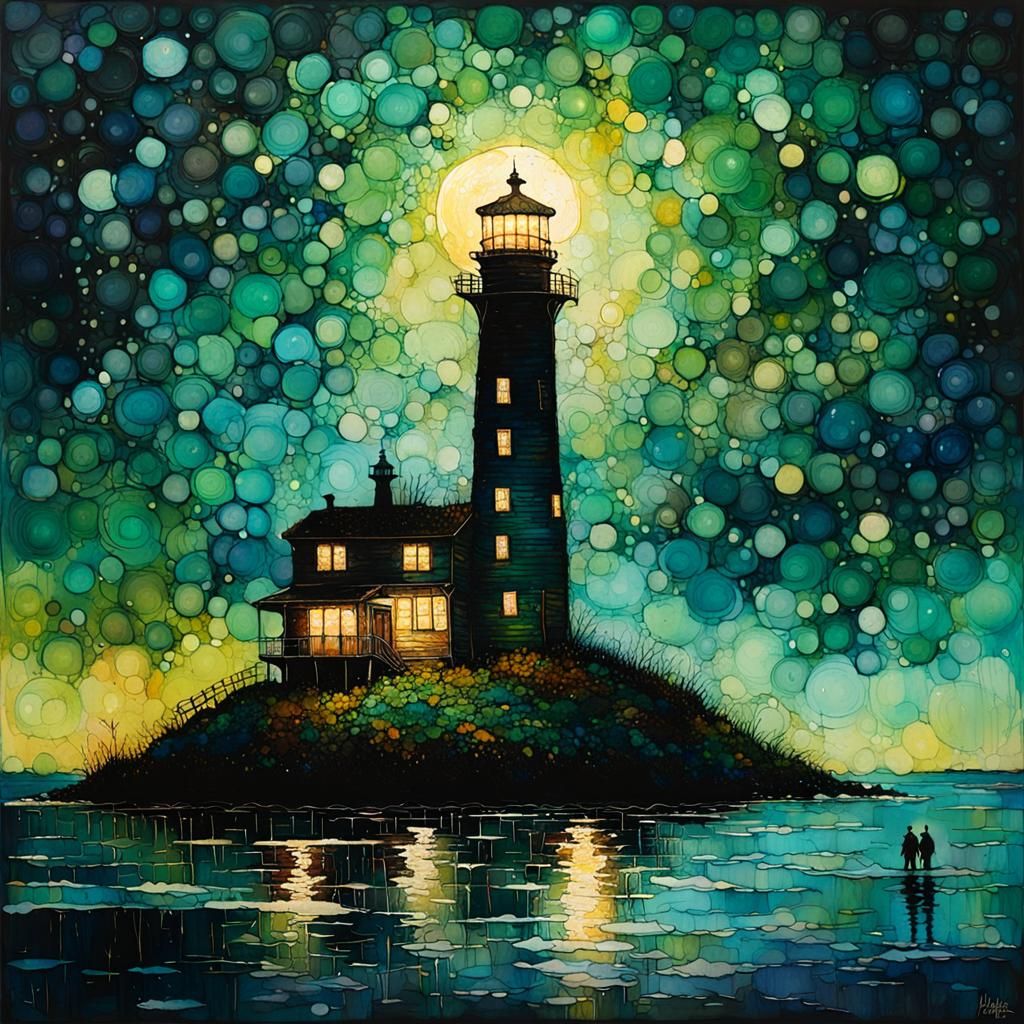 Green Lighthouse  by @Pop