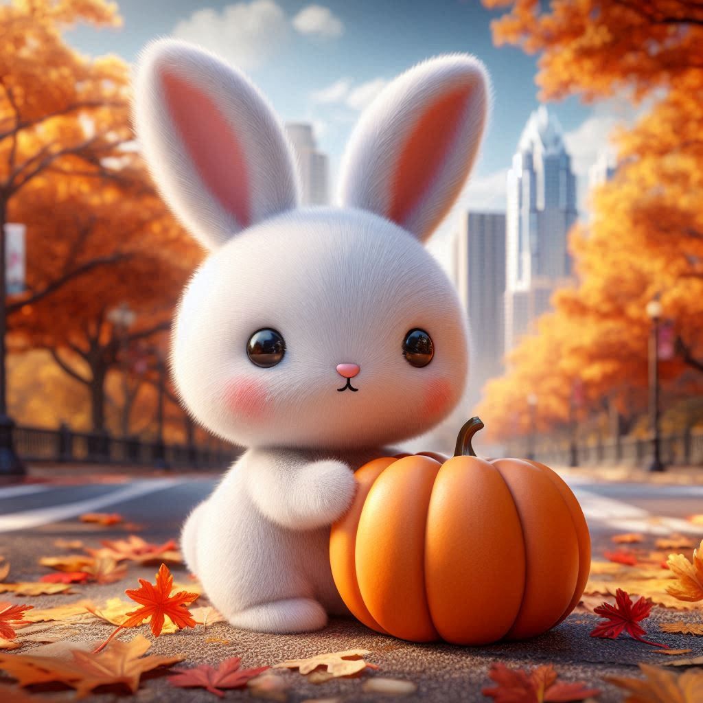 Miffy with pumpkin