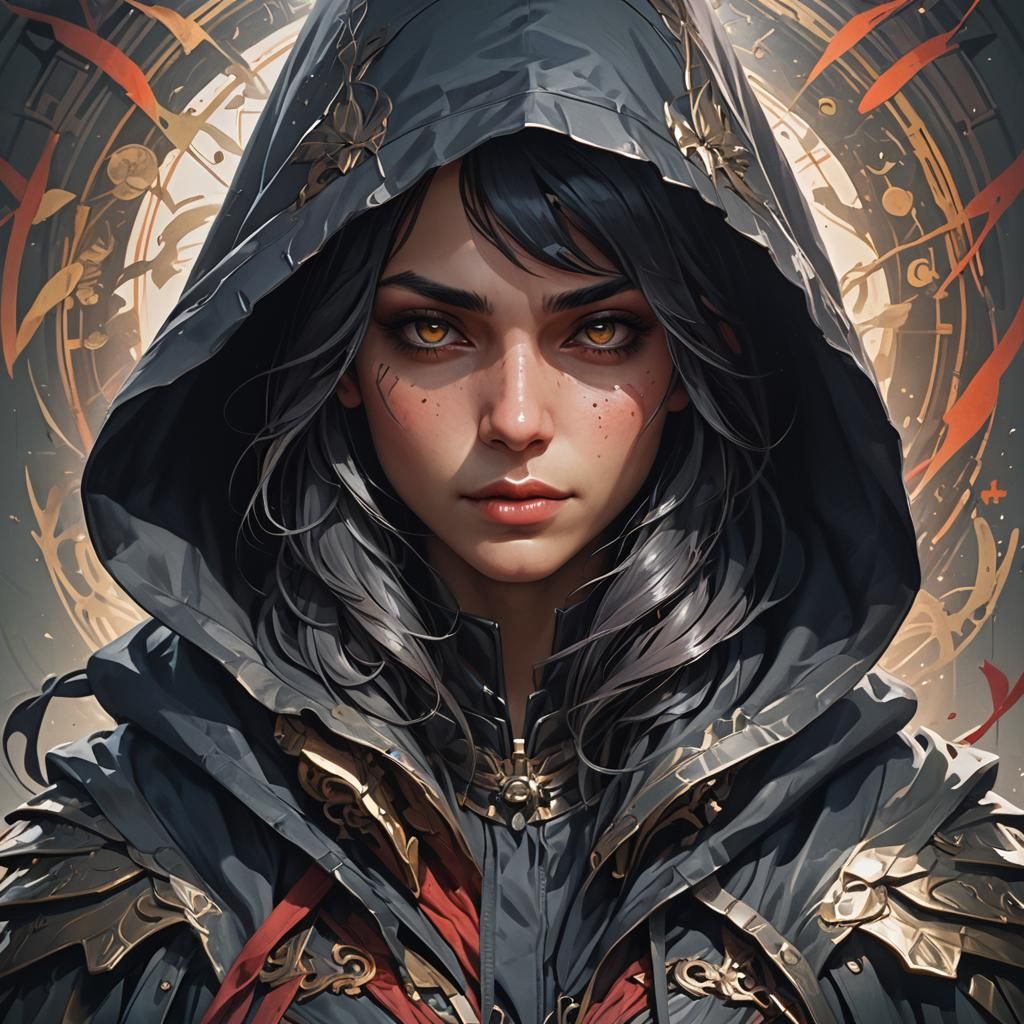 shadow wearing hood