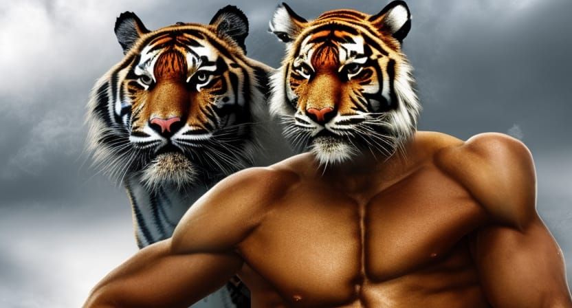 Tiger warrior before the fight