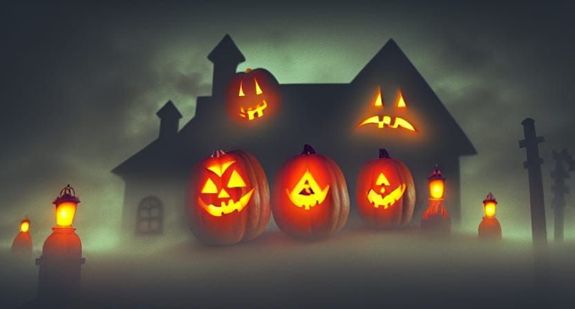 Halloween House 4 - AI Generated Artwork - NightCafe Creator