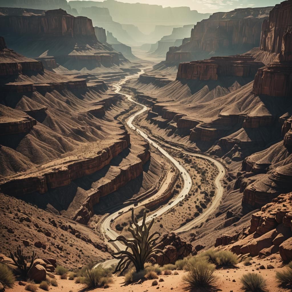 a majestic desert a canyon city
