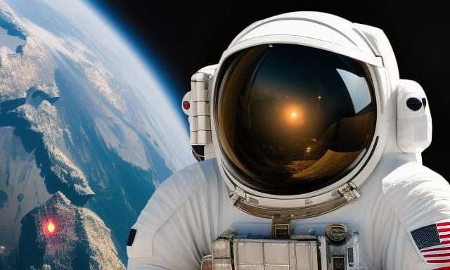 Astronaut See comet  by @Artificial Intelligence Artist